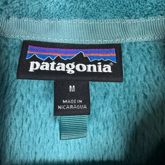 Patagonia Re-Tool Snap-T Fleece Pullover Teal Blue Womens Medium 25442 FA16 - Picture 3 of 9